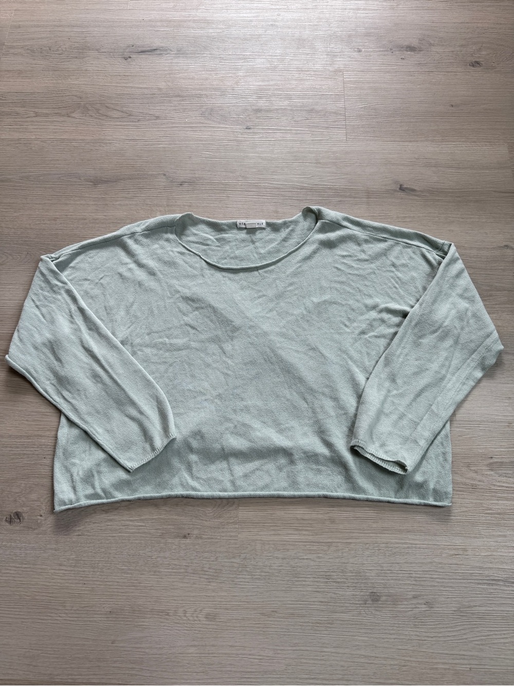 Aeropostale Light Sage Knit Boxy Fit Lightweight Sweater Size Small